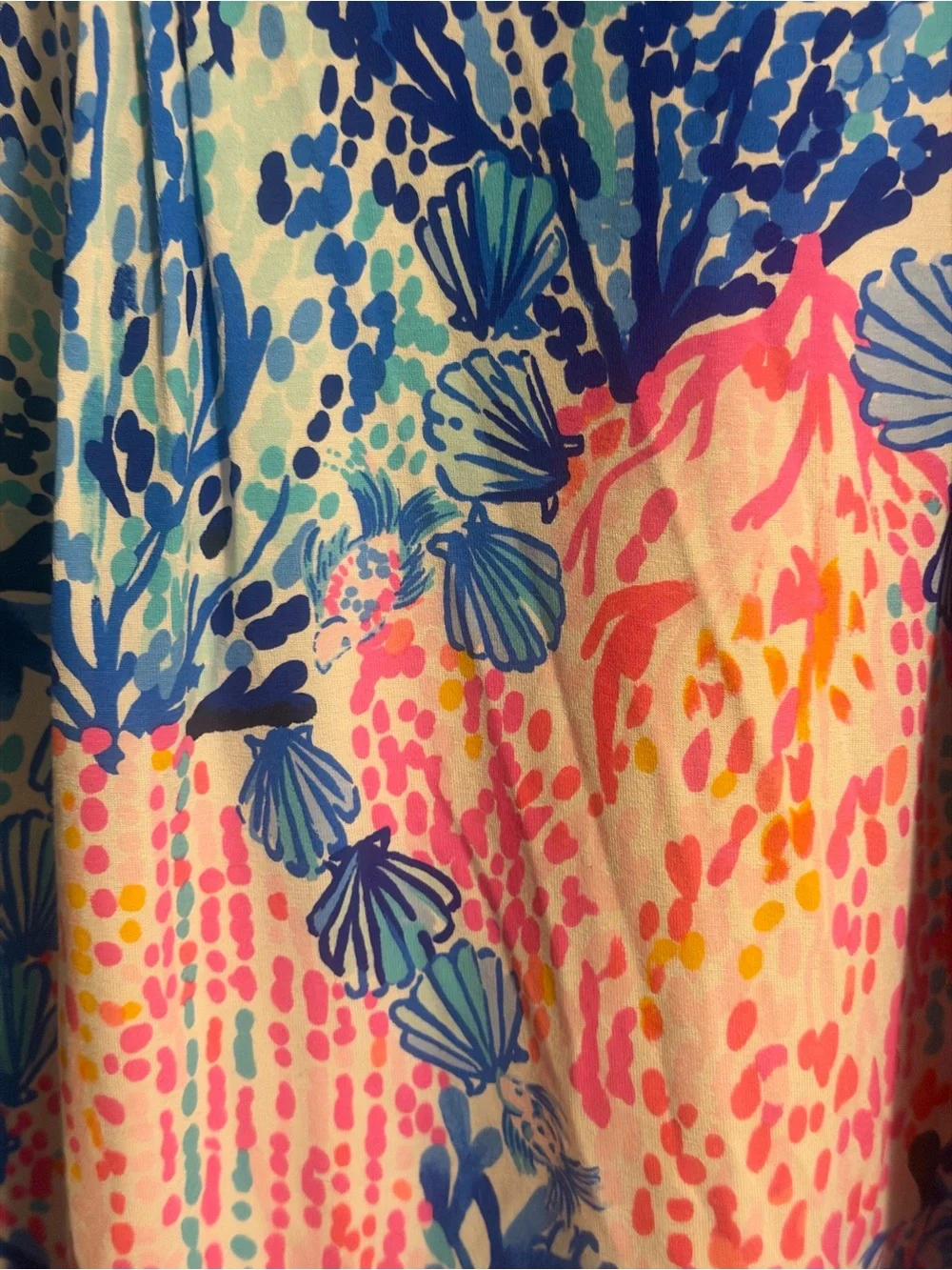 Lilly Pulitzer Blue & Pink Floral V-Neck Swim Coverup - Picture 7 of 7